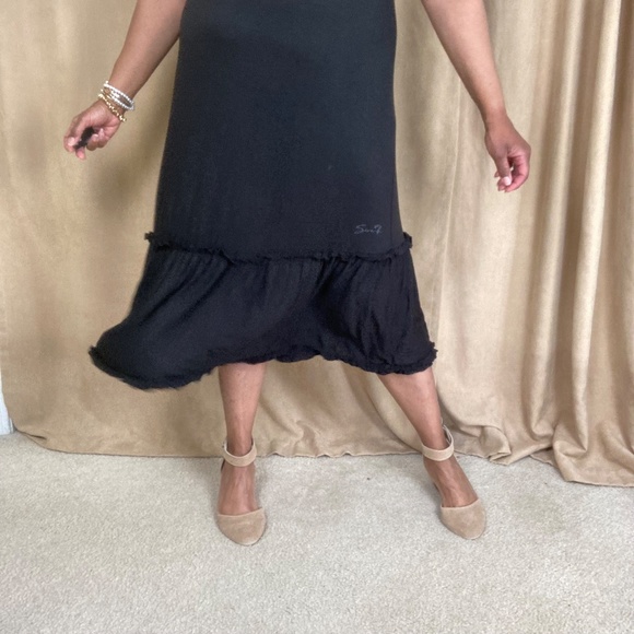 Lane Bryant Seven7 Dress Keyhole Neckline Size 14/16 Black - Picture 9 of 12